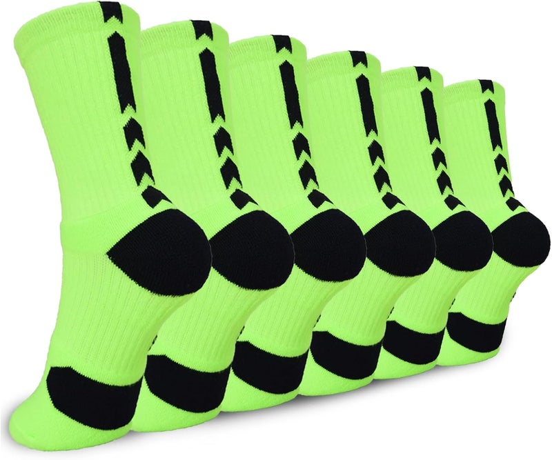 Popuid Youth Thick Basketball Socks for Boys - Cushioned Sports Compression Sock for Active Kids, Fits Ages 6-12 - Image 1